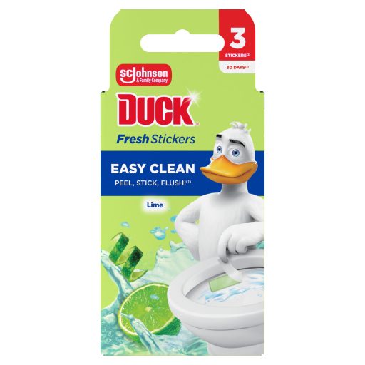 Duck Fresh Stickers Easy Clean Lime zselés WC öblítő csík 3 x 9 g (27 g)