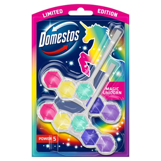 Domestos Power 5 Magic Unicorn WC frissítő blokk 2 x 50 g