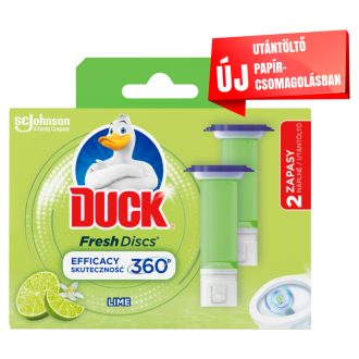   Duck Fresh Discs Lime WC-öblítő korong utántöltő 2 x 36 ml (72 ml)