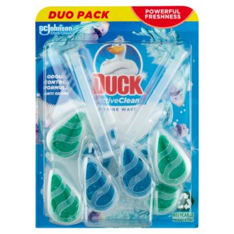   Duck Active Clean Marine Wave WC-öblítő rúd 2 x 38,6 g (77,2 g)