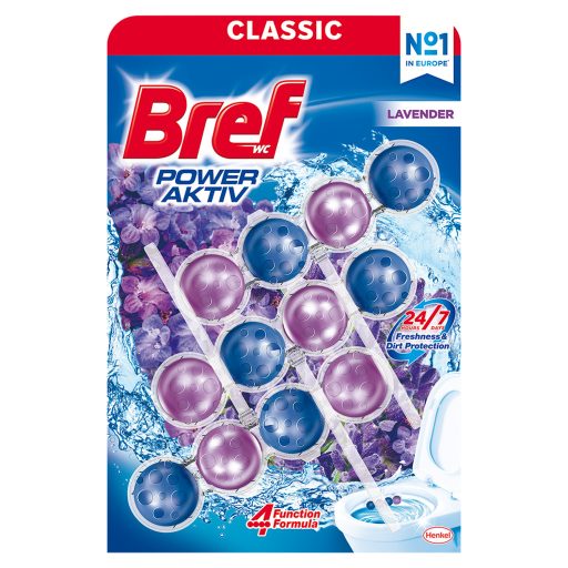 Bref Power Aktiv Lavender WC frissítő 3 x 50 g