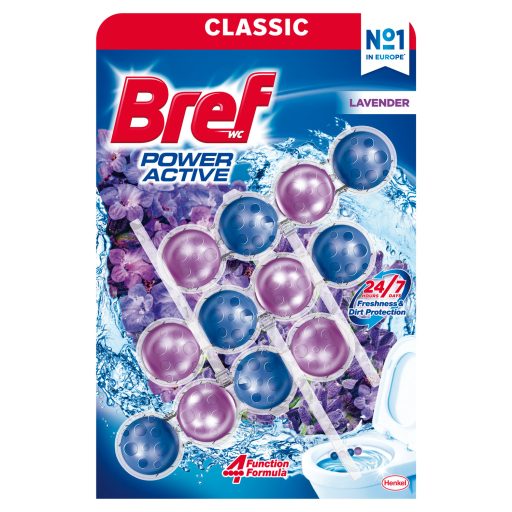 Bref Power Aktiv Lavender WC frissítő 3 x 50 g