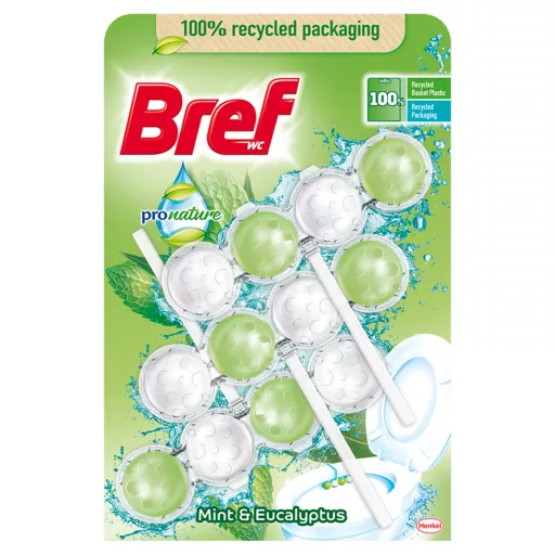 Bref ProNature Mint & Eucalyptus WC frissítő 3 x 50 g