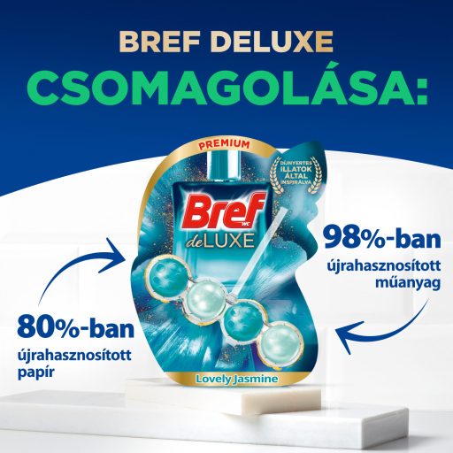 Bref Deluxe Lovely Jasmine WC frissítő 3 x 50 g