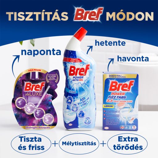 Bref DeLuxe Midnight Bouqet WC frissítő 3 x 50 g