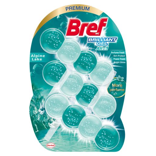 Bref Brilliant Gel Alpine Lake WC frissítő 3 x 42 g