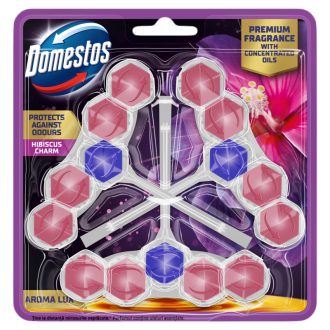   Domestos Aroma Lux Hibiscus Charm WC frissítő blokk 3 x 50 g