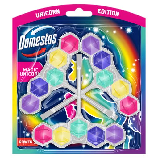 Domestos Power 5 Magic Unicorn WC frissítő blokk 3 x 50 g