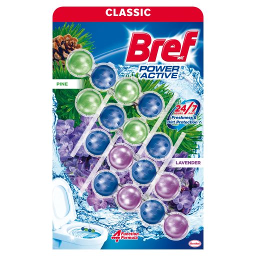 Bref Power Aktiv Pine/Lavender WC frissítő 4 x 50 g