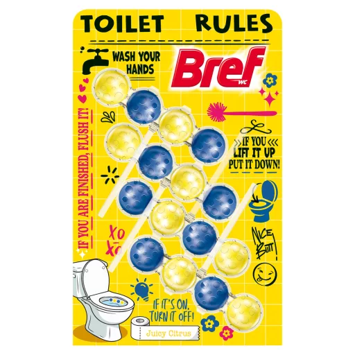Bref Limited Edition Juicy Citrus WC frissítő 4 x 50 g