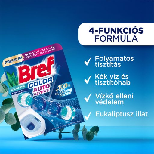 Bref Color Aktiv Eucalyptus WC frissítő 4 x 50 g (200 g)