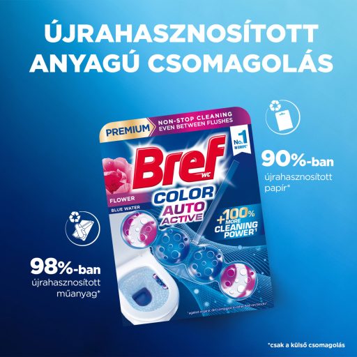 Bref Color Aktiv Flower WC frissítő 4 x 50 g (200 g)