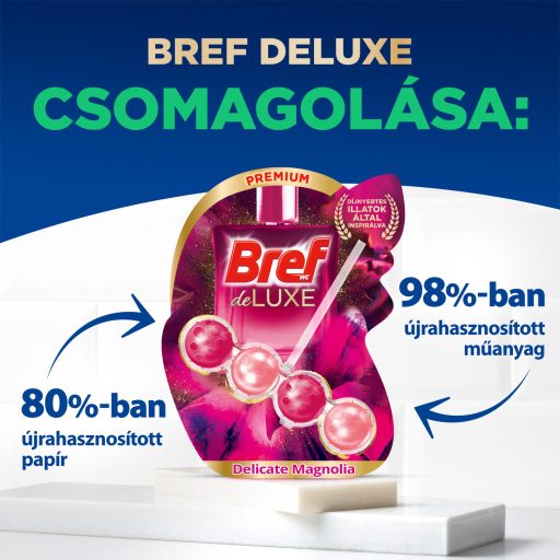 Bref DeLuxe Magnolia WC frissítő 4 x 50 g
