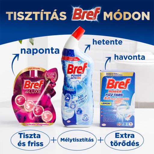 Bref DeLuxe Magnolia WC frissítő 4 x 50 g