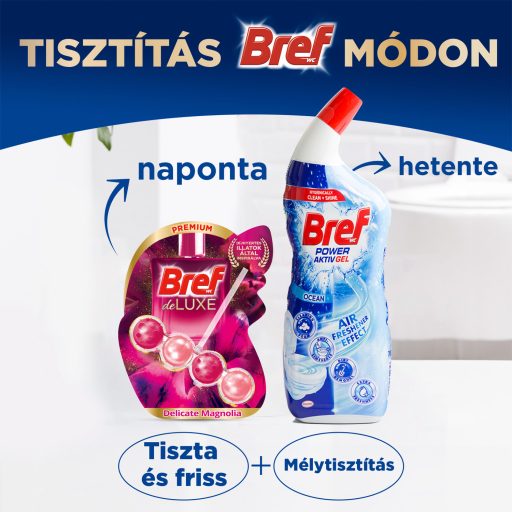 Bref DeLuxe Magnolia WC frissítő 4 x 50 g