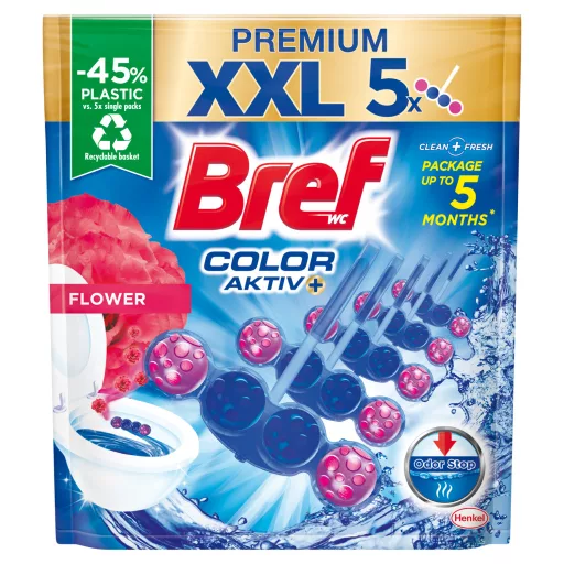 Bref wc tisztító 5x50g Color Aktiv Flower