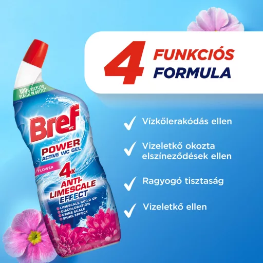 Bref Power Active Flower WC tisztítószer 750 ml