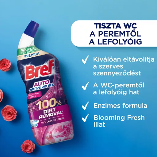 Bref Auto Active Blooming Fresh WC tisztítószer 750 ml