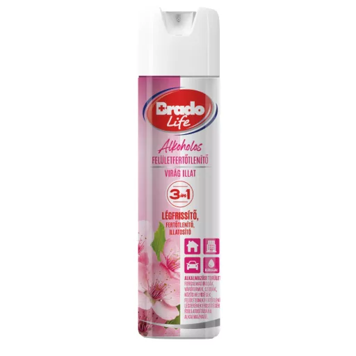 Bradolife felületfertőtlenítő és légfrissítő 300ml virág