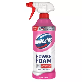   Domestos Power Foam Floral Fresh WC és fürdőszoba tisztító és fertőtlenítő hab 650 ml