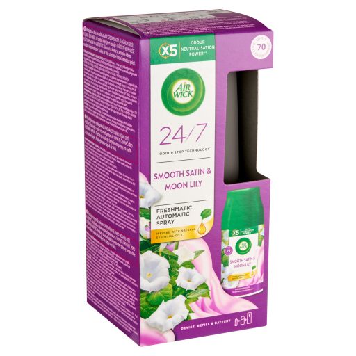 Air Wick Freshmatic Bársonyos Szatén és Éji Liliom automata légfrissítő készülék és utántöltő 250 ml