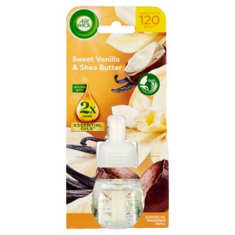   Air Wick Édes Vanília és Shea Vaj elektromos utántöltő légfrissítő készülékhez 19 ml