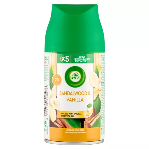 Air Wick Freshmatic Vanília és Szantálfa automata légfrissítő spray utántöltő 250 ml