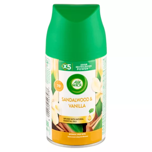 Air Wick Freshmatic Vanília és Szantálfa automata légfrissítő spray utántöltő 250 ml