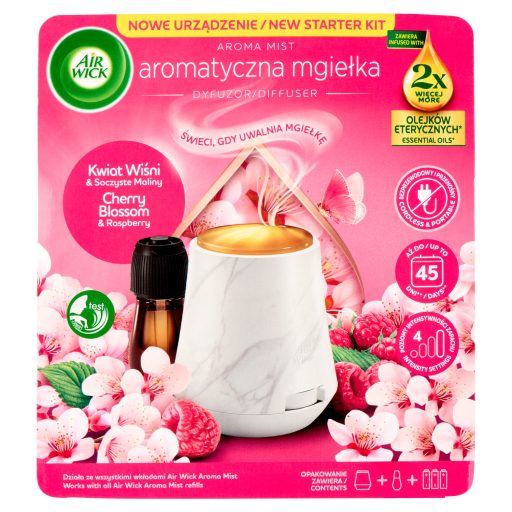 Air Wick Aroma diffúzor kész. + ut. 20ml Cseresznyevirág és málna