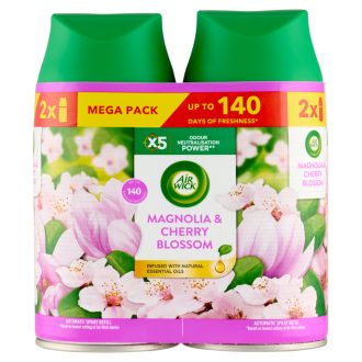   Air Wick Freshmatic Magnólia és Cseresznyevirág automata légfrissítő spray utántöltő 2 x 250 ml