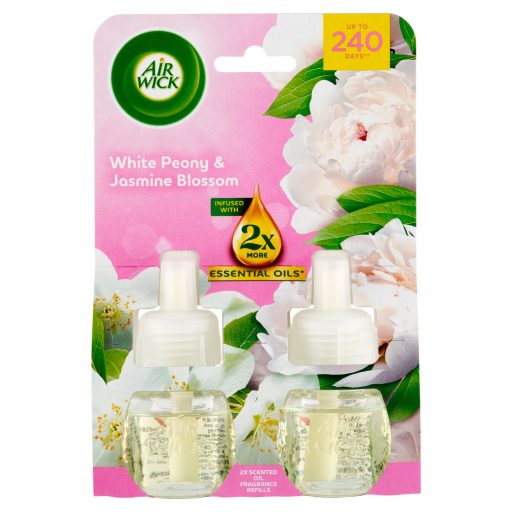 Air Wick Fehér Bazsarózsa és Jázminvirág elektromos utántöltő légfrissítő készülékhez 2 x 19 ml