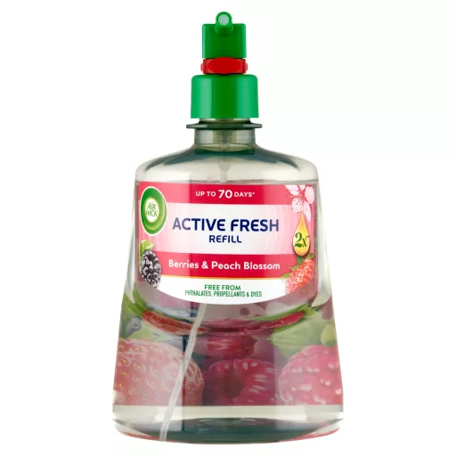 Air Wick Active Fresh Erdei gyümölcs és barackvirág utántöltő 228 ml