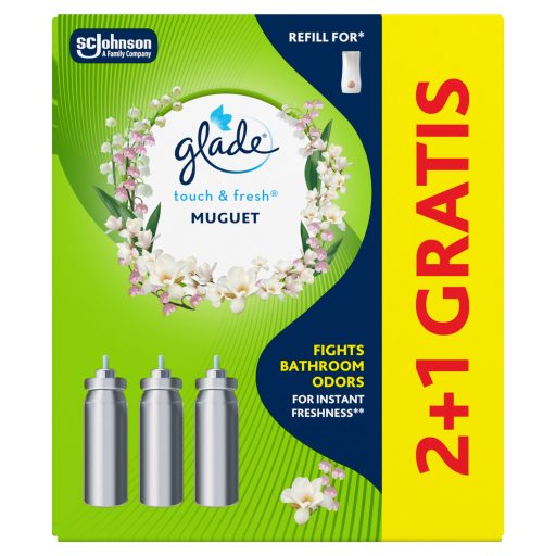 Glade Touch & Fresh Muguet koncentrált aeroszolos légfrissítő utántöltő 3 x 10 ml