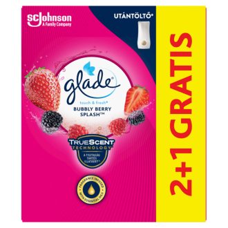   Glade Touch & Fresh Bubbly Berry Splash koncentrált aeroszolos légfrissítő utántöltő 3 db