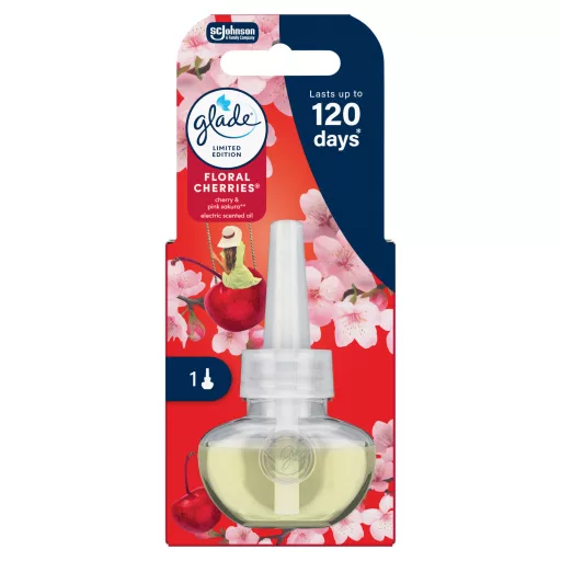 Glade Floral Cherries elektromos légfrissítő készülék utántöltő 20 ml