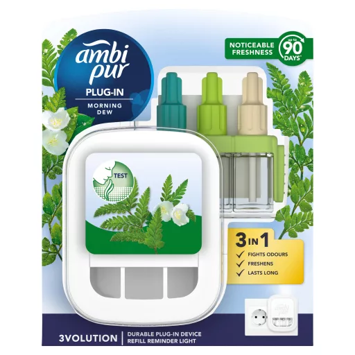 Ambi Pur 3Volution Morning Dew elektromos légfrissítő kezdőcsomag, 20ml