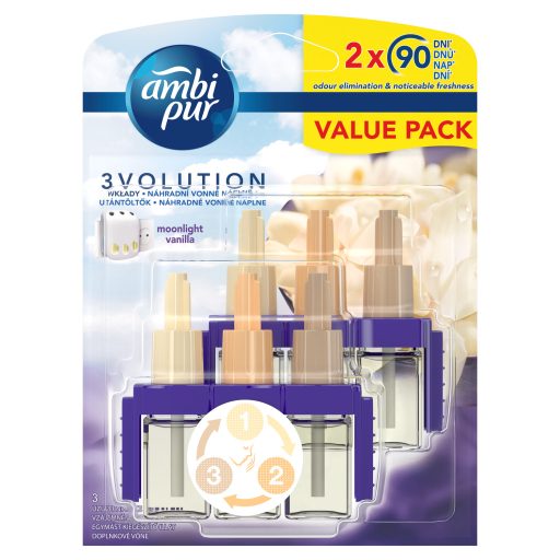 Ambi Pur e3vol légfrissítő utántöltő 2x20ml Moonlight Vanilla DUO