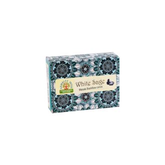 Lora füstölőkúp 10db Fehér Zsálya