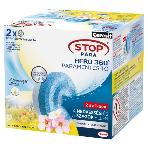 Ceresit Stop Pára Aero 360° páramentesítő utántöltő tabletta vadvirágos mező illattal 2 x 450 g