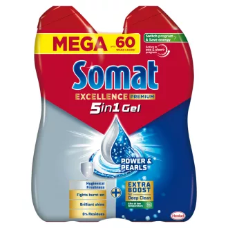   Somat Excellence Duo Gel gépi mosogatószer gél 60 mosogatás 2 x 540 ml