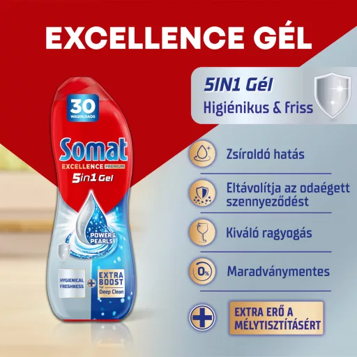 Somat Excellence Duo Gel gépi mosogatószer gél 60 mosogatás 2 x 540 ml