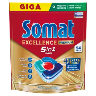   Somat Excellence Premium 5in1 gépi mosogatószer kapszula 54 db 1004,4 g