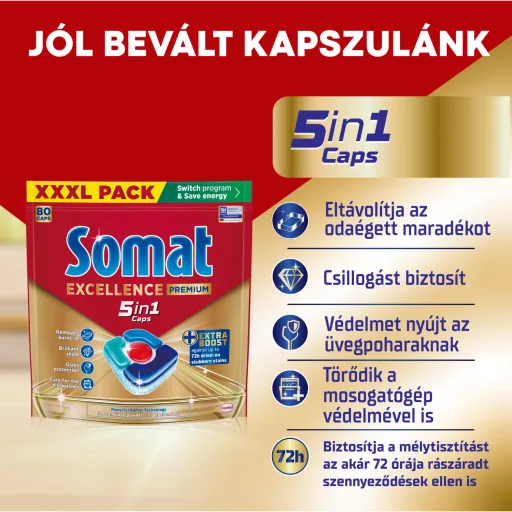 Somat Excellence 5in1 mosogatógép kapszula 80db