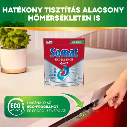 Somat Excellence 4in1 gépi mosogatószer kapszula 30 db 543 g