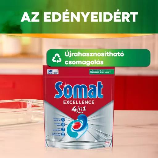 Somat Excellence 4in1 gépi mosogatószer kapszula 30 db 543 g