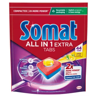   Somat All in 1 Extra Lemon & Lime gépi mosogatótabletta 44 db 660 g