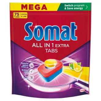   Somat All in 1 Extra Lemon & Lime gépi mosogatótabletta 75 db 1245 g