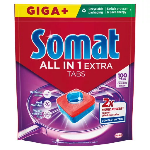 Somat All in 1 Extra Original Fresh gépi mosogatótabletta 100 db 1500 g