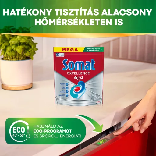 Somat Excellence 4in1 gépi mosogatószer kapszula 50 db 950 g