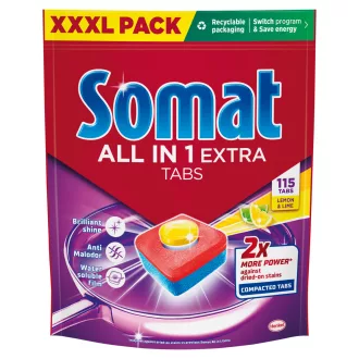   Somat All in 1 Extra Lemon & Lime gépi mosogatótabletta 115 db 1725 g